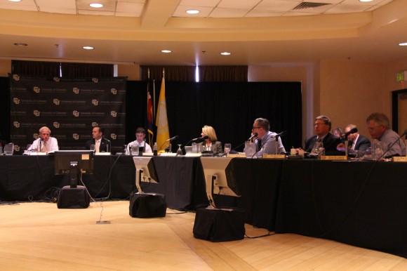 During a Board of Regents meeting in the University Memorial Center on September 11, 2014, CU's leadership convenes to discuss the most topics most affecting daily life at the University. (Gray Bender/CU Independent)