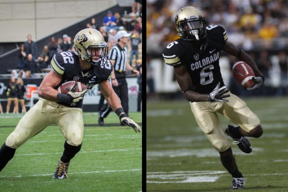 Nelson Spruce (L) and Paul Richardson (R) have both made resounding impacts in the recent CU Buffs football program. (Matt Sisneros & Jake Fojtik/CU Independent)