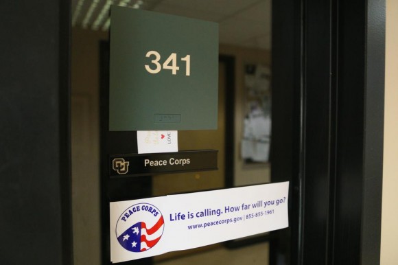 The Peace Corps CU Boulder office, located in UMC 341. CU Boulder ranks eighth nationally for graduates serving in the Peace Corps. (Nigel Amstock/CU Independent)